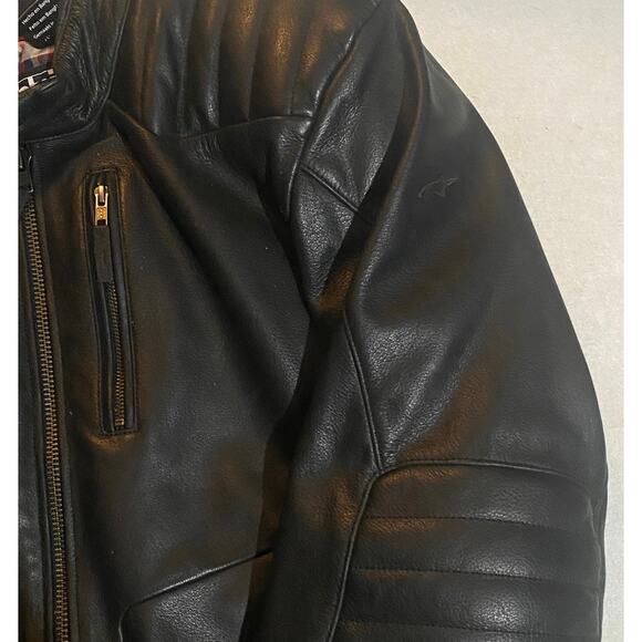 Alpine Stars Buffalo Leather Crazy Eight Padded Motorcycle Jacket - Picture 6 of 10